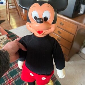 Classic Mickey Mouse Plush Toy - Black and Red